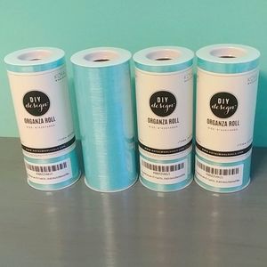 3 x 25ft of 6" Blue Organza